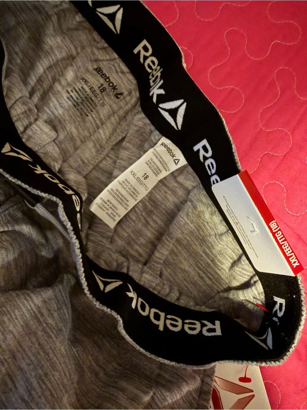 Reebok Light Gray Heather Athletic Shorts